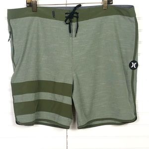 Hurley Phantom Green Gray Board Shorts Sz 40